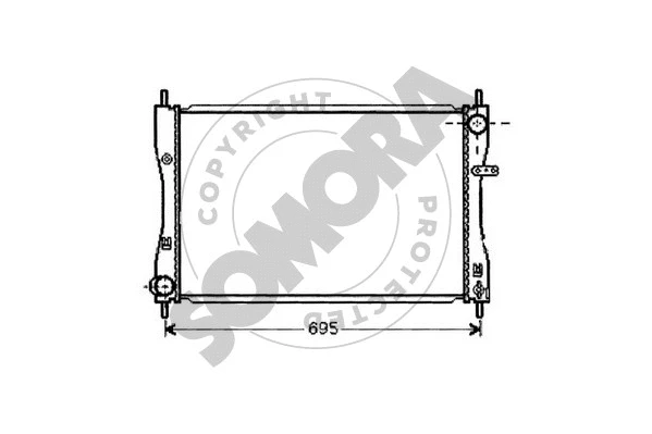 181240B SOMORA Радиатор, охлаждение двигателя (фото 1)