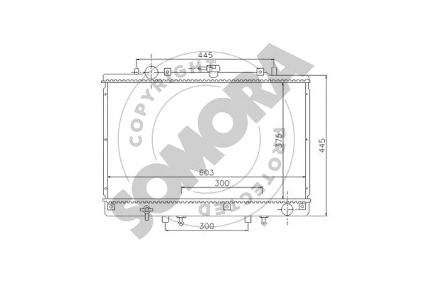 183140 SOMORA Радиатор, охлаждение двигателя (фото 1)