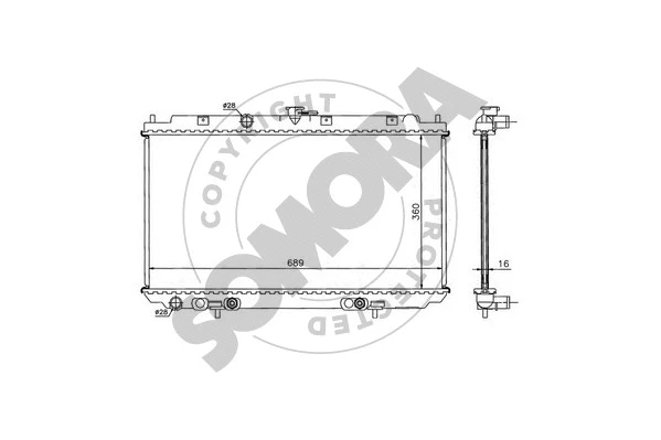 193440A SOMORA Радиатор, охлаждение двигателя (фото 1)