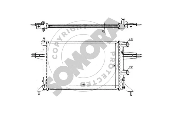 211740 SOMORA Радиатор, охлаждение двигателя (фото 1)
