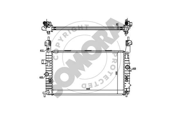 216040 SOMORA Радиатор, охлаждение двигателя (фото 1)