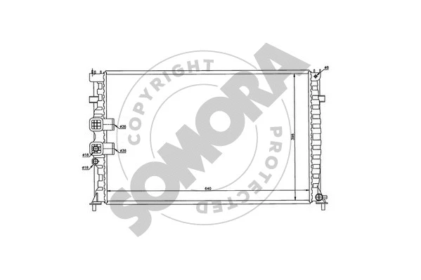 223240M SOMORA Радиатор, охлаждение двигателя (фото 1)
