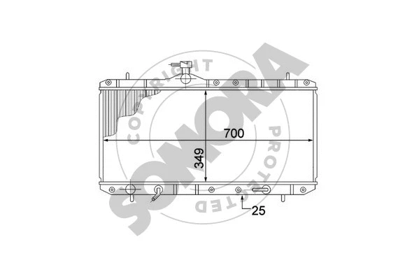 303040A SOMORA Радиатор, охлаждение двигателя (фото 1)