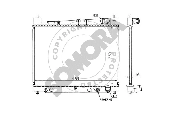 310141 SOMORA Радиатор, охлаждение двигателя (фото 1)