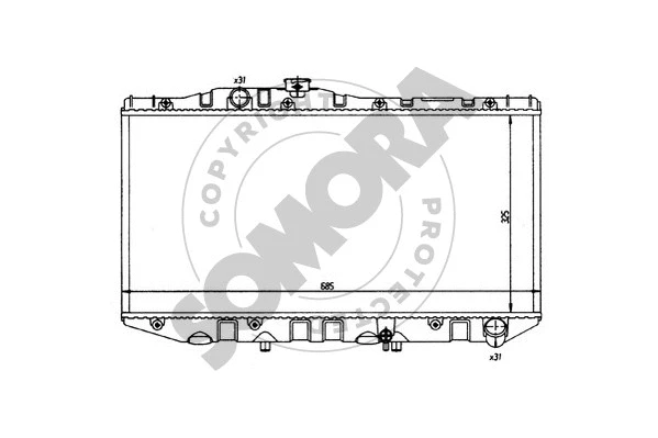 313040 SOMORA Радиатор, охлаждение двигателя (фото 1)