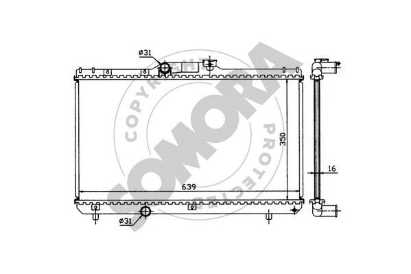 314140 SOMORA Радиатор, охлаждение двигателя (фото 1)