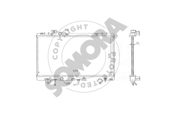315040A SOMORA Радиатор, охлаждение двигателя (фото 1)