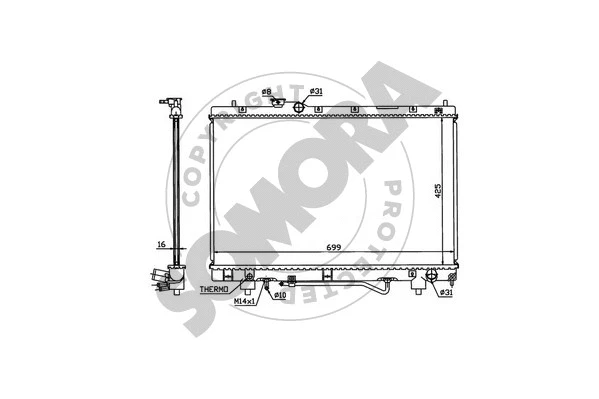 315140A SOMORA Радиатор, охлаждение двигателя (фото 1)