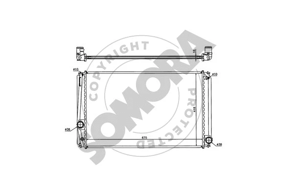 316840 SOMORA Радиатор, охлаждение двигателя (фото 1)