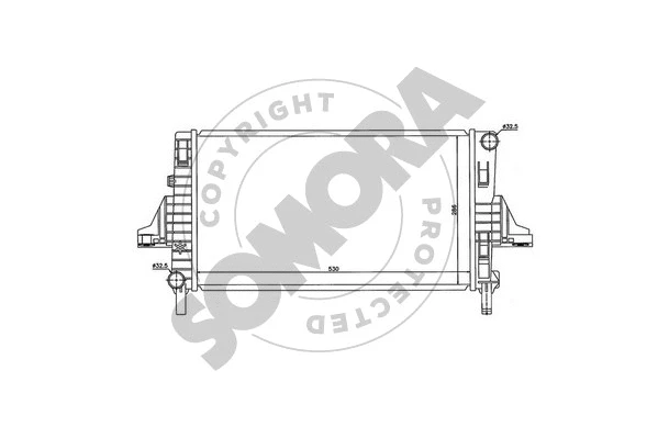 341040 SOMORA Радиатор, охлаждение двигателя (фото 1)