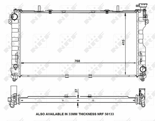 53156 NRF Радиатор, охлаждение двигателя (фото 1)