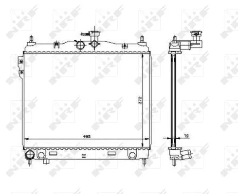 53361 NRF Радиатор, охлаждение двигателя (фото 1)