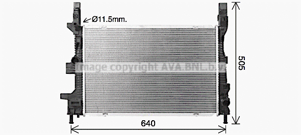 FD2665 AVA Радиатор, охлаждение двигателя (фото 1)