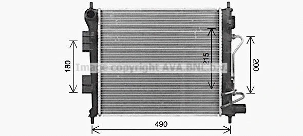 HY2589 AVA Радиатор, охлаждение двигателя (фото 1)