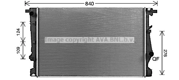 JE2080 AVA Радиатор, охлаждение двигателя (фото 1)