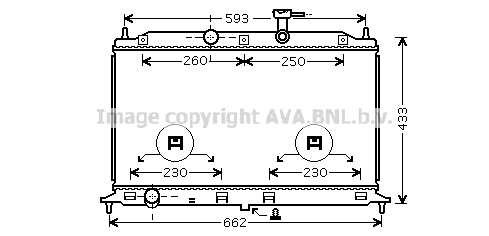 KAA2077 AVA Радиатор, охлаждение двигателя (фото 1)