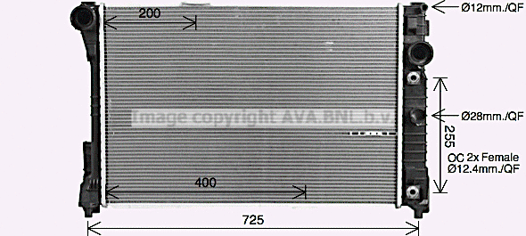 MS2729 AVA Радиатор, охлаждение двигателя (фото 1)