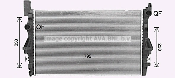 MS2731 AVA Радиатор, охлаждение двигателя (фото 1)