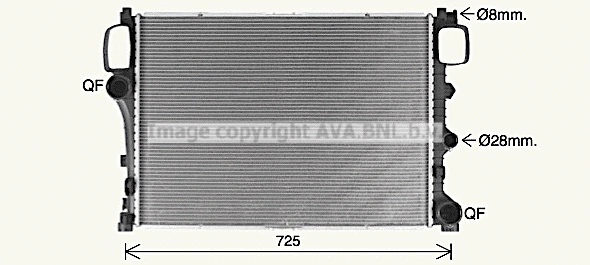 MS2776 AVA Радиатор, охлаждение двигателя (фото 1)