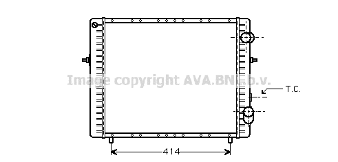 RT2128 AVA Радиатор, охлаждение двигателя (фото 1)
