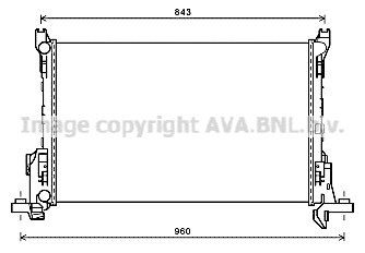 RT2623 AVA Радиатор, охлаждение двигателя (фото 1)