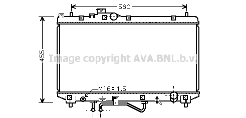 TO2453 AVA Радиатор, охлаждение двигателя (фото 1)