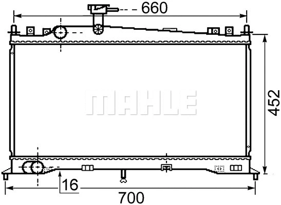 CR 1020 000S KNECHT/MAHLE Радиатор, охлаждение двигателя (фото 3)