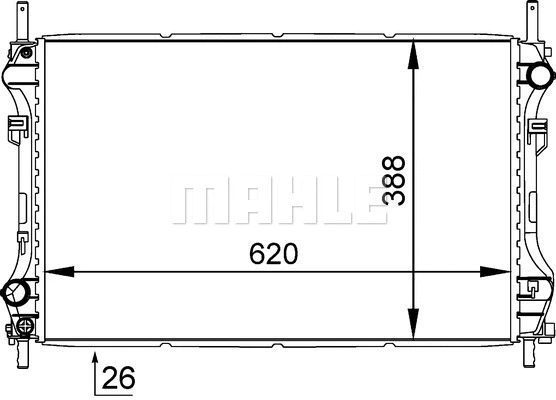 CR 1140 000S KNECHT/MAHLE Радиатор, охлаждение двигателя (фото 4)