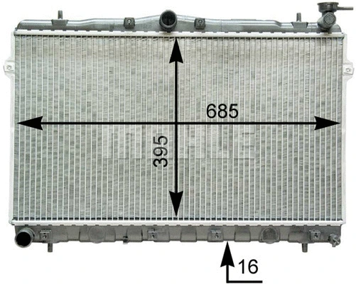 CR 1282 000P KNECHT/MAHLE Радиатор, охлаждение двигателя (фото 1)