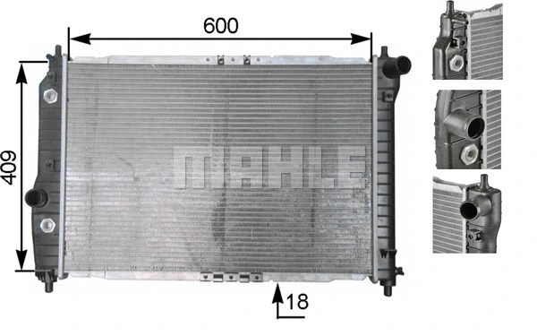 CR 131 000S KNECHT/MAHLE Радиатор, охлаждение двигателя (фото 8)