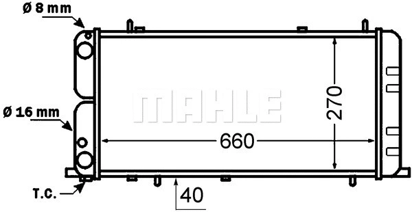 CR 140 000S KNECHT/MAHLE Радиатор, охлаждение двигателя (фото 1)