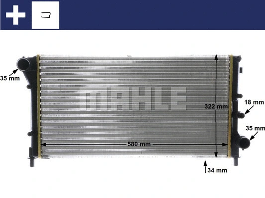CR 1453 000S KNECHT/MAHLE Радиатор, охлаждение двигателя (фото 9)