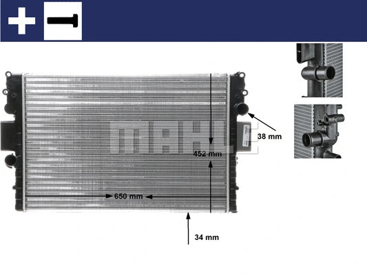 CR 1551 000S KNECHT/MAHLE Радиатор, охлаждение двигателя (фото 10)