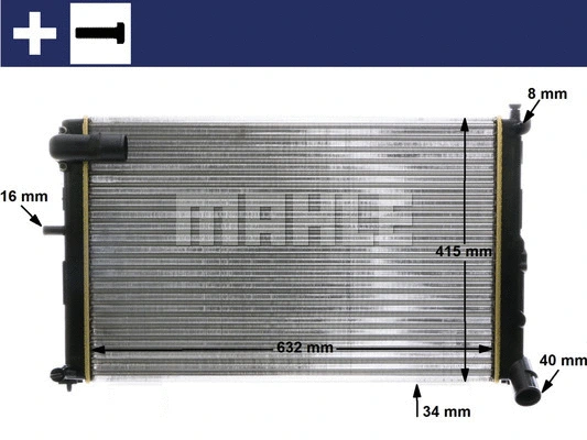 CR 171 000S KNECHT/MAHLE Радиатор, охлаждение двигателя (фото 1)