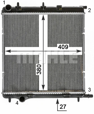 CR 1988 000P KNECHT/MAHLE Радиатор, охлаждение двигателя (фото 4)