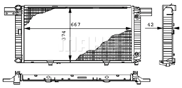 CR 260 000P KNECHT/MAHLE Радиатор, охлаждение двигателя (фото 5)