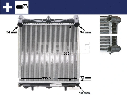 CR 370 000S KNECHT/MAHLE Радиатор, охлаждение двигателя (фото 11)
