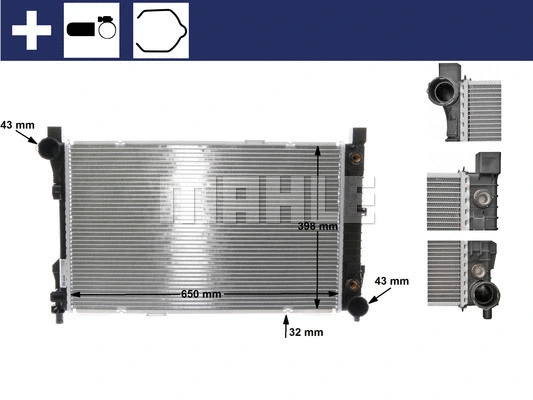 CR 387 000S KNECHT/MAHLE Радиатор, охлаждение двигателя (фото 12)