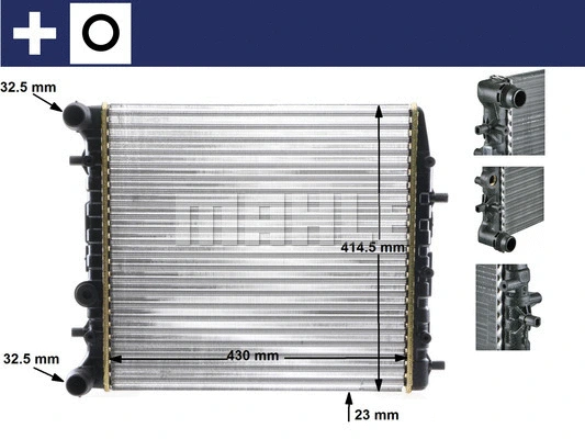 CR 454 000S KNECHT/MAHLE Радиатор, охлаждение двигателя (фото 12)