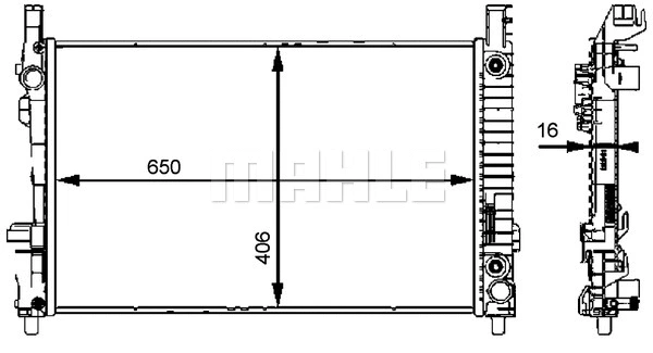 CR 661 000P KNECHT/MAHLE Радиатор, охлаждение двигателя (фото 3)