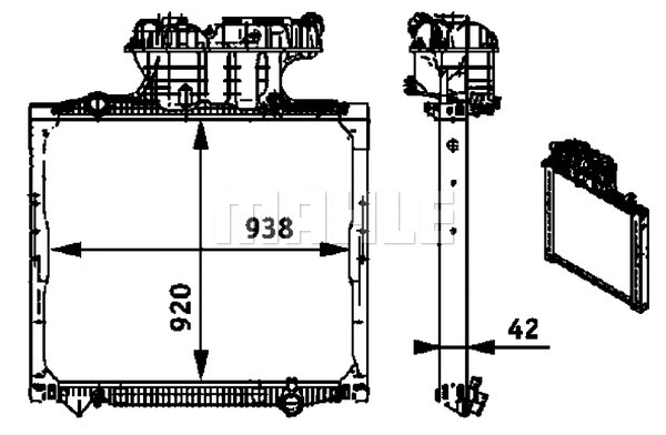 CR 701 000P KNECHT/MAHLE Радиатор, охлаждение двигателя (фото 1)