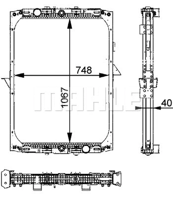 CR 728 000P KNECHT/MAHLE Радиатор, охлаждение двигателя (фото 1)