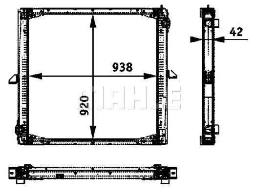 CR 733 000P KNECHT/MAHLE Радиатор, охлаждение двигателя (фото 1)