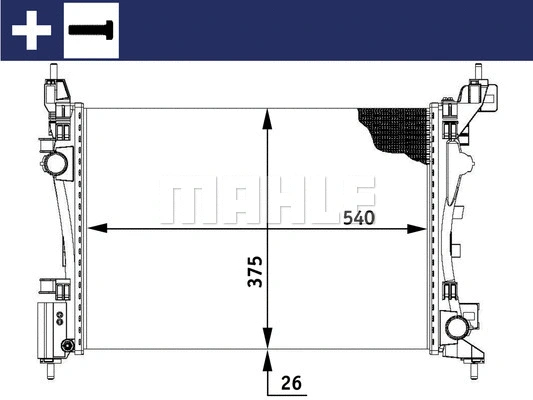 CR 773 000S KNECHT/MAHLE Радиатор, охлаждение двигателя (фото 8)