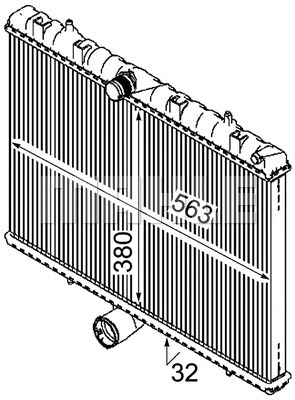 CR 889 000P KNECHT/MAHLE Радиатор, охлаждение двигателя (фото 6)