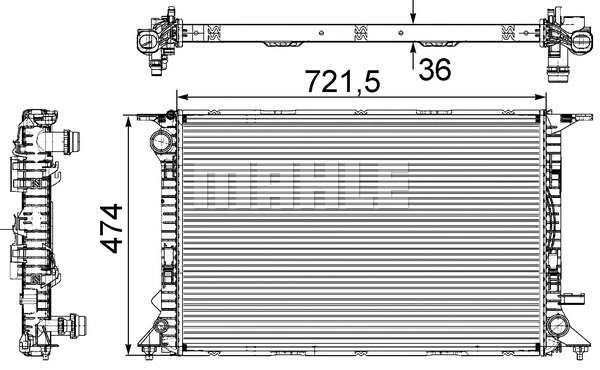 CR 911 000S KNECHT/MAHLE Радиатор, охлаждение двигателя (фото 5)