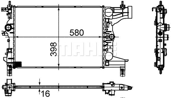 CR 945 000S KNECHT/MAHLE Радиатор, охлаждение двигателя (фото 5)