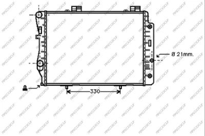 ME025R006 PRASCO Радиатор, охлаждение двигателя (фото 1)
