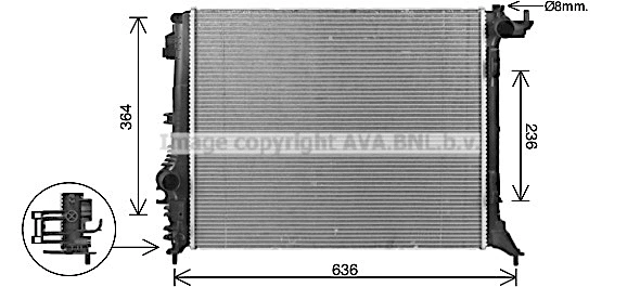 RT2648 PRASCO Радиатор, охлаждение двигателя (фото 1)