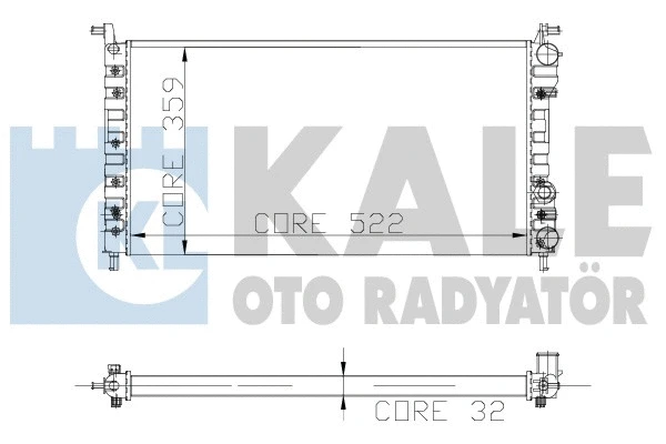 102400 KALE OTO RADYATÖR Радиатор, охлаждение двигателя (фото 1)